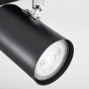 Gesteira ceiling light, ceiling spotlight chrome, black, 6-light sources