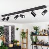 Gesteira ceiling light, ceiling spotlight chrome, black, 6-light sources