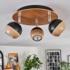 Haldor ceiling light, ceiling spotlight brown, chrome, black, 3-light sources