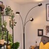 Nikkala floor lamp marble, black, 3-light sources