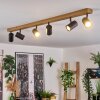 Gesteira ceiling light, ceiling spotlight Wood like finish, 6-light sources