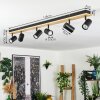 Gesteira ceiling light, ceiling spotlight Ecru, black, 6-light sources