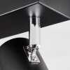 Gesteira ceiling light, ceiling spotlight chrome, black, 6-light sources