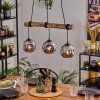 Ripoll hanging light, globe light, pendant light Ecru, black, 3-light sources