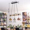 Koyoto hanging light, globe light, pendant light Ecru, black, 3-light sources