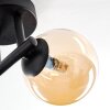 Chehalis ceiling light, globe light Amber, 3-light sources