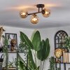 Chehalis ceiling light, globe light Amber, 3-light sources