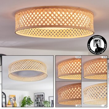 Barroco ceiling light LED Ecru, 1-light source