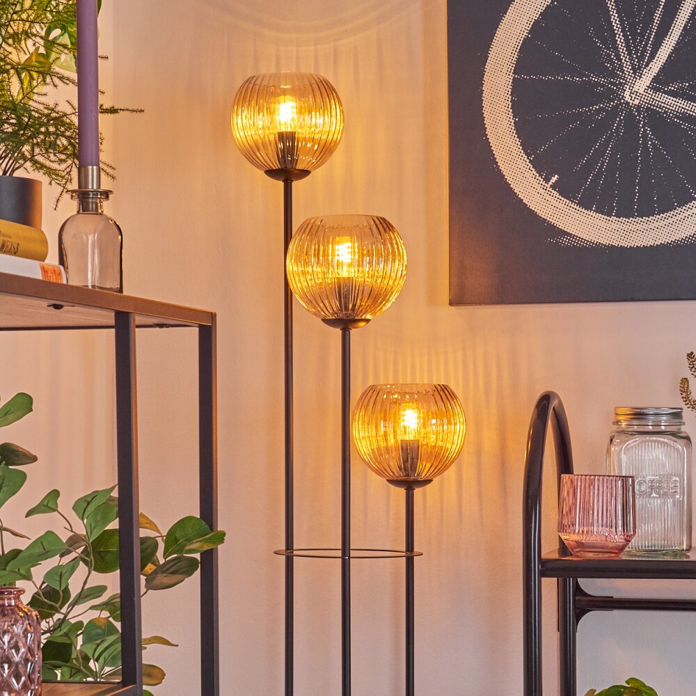 Kyoto floor lamp Light wood, black, 3-light sources
