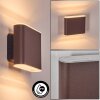 Paranhas outdoor wall light, bathroom light, Up & Down Light, wall light rust-coloured, 1-light source