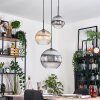 Koyoto hanging light, globe light, pendant light, Cluster pendant lamp Amber, clear, Smoke-coloured, 3-light sources