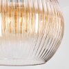 Koyoto hanging light, globe light, pendant light, Cluster pendant lamp Amber, clear, Smoke-coloured, 3-light sources