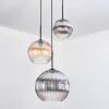 Koyoto hanging light, globe light, pendant light, Cluster pendant lamp Amber, clear, Smoke-coloured, 3-light sources