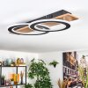 Besperia ceiling light LED Wood like finish, black, 1-light source