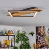 Cabanas ceiling light LED Wood like finish, black, 1-light source