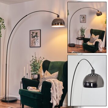 Baloca floor lamp chrome, black, 1-light source