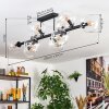 Gastor ceiling light, globe light clear, 10-light sources