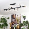 Gastor ceiling light, globe light clear, 10-light sources