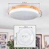 Hiral ceiling light, Panel LED Ecru, white, 1-light source