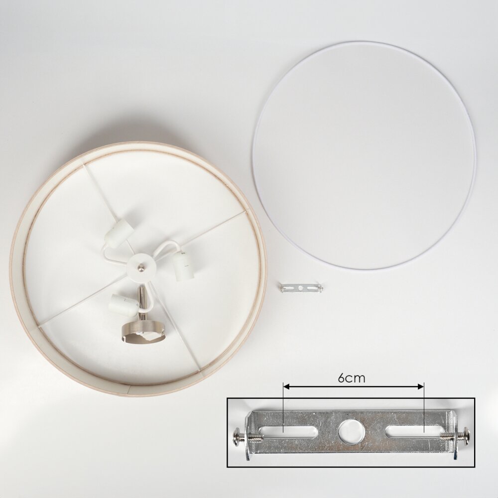 Foggia ceiling light matt nickel, 3-light sources