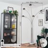 Nikkala floor lamp chrome, white, 5-light sources