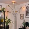 Nikkala floor lamp chrome, white, 5-light sources