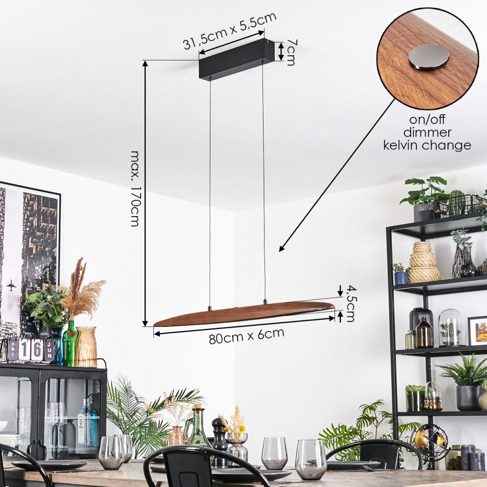 Fugelsta hanging light, pendant light LED black, 1-light source