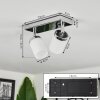 Cerejeiras Ceiling Light LED chrome, 2-light sources, Remote control, Colour changer