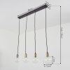 Quento Pendant Light black-gold, 4-light sources