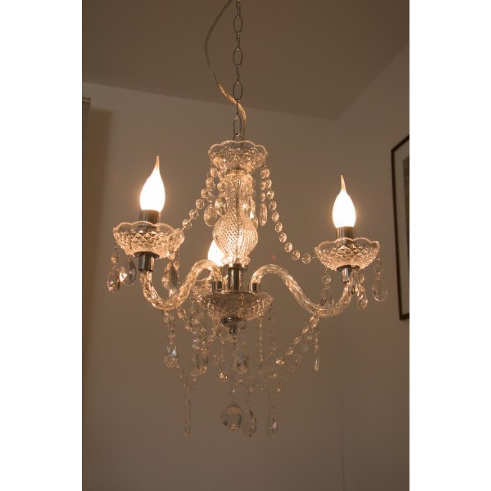 Reality lights LÜSTER chandelier chrome, 3-light sources main product photo