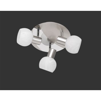 Reality Antibes Ceiling Light matt nickel, 3-light sources