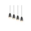 Reality FARIN Pendant Light black, 4-light sources