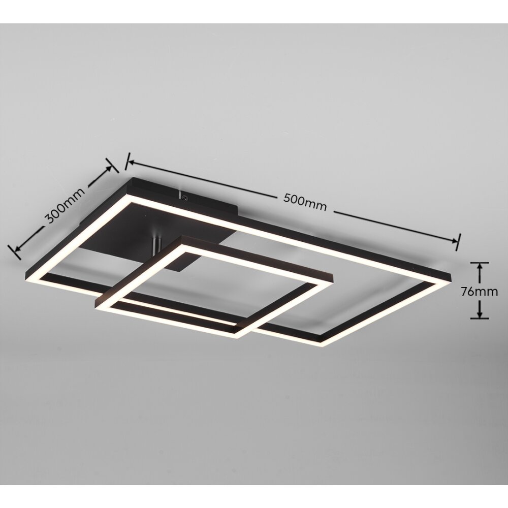 Reality Padella Ceiling Light LED black, 1-light source