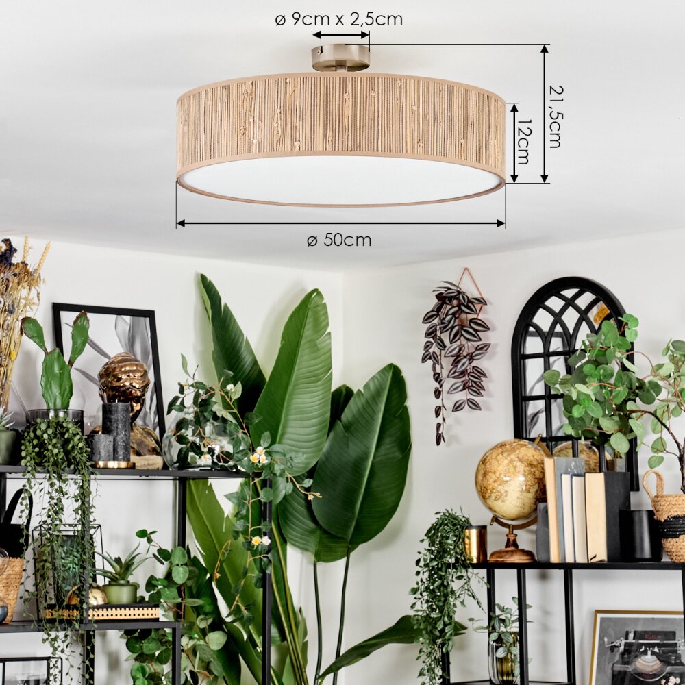 Foggia ceiling light matt nickel, 3-light sources