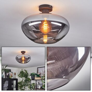 Mertola ceiling light Smoke-coloured, 1-light source