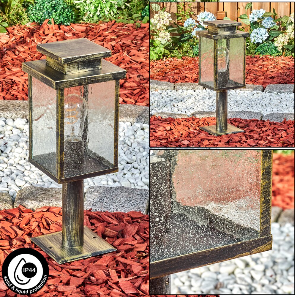Tieva pedestal light, path light brown, gold, 1-light source main product photo