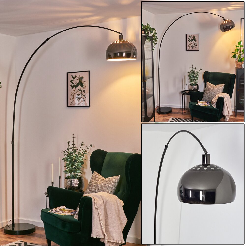 Baloca floor lamp chrome, black, 1-light source main product photo