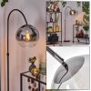 Koyoto floor lamp chrome, black, 1-light source
