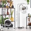 Koyoto floor lamp chrome, black, 1-light source