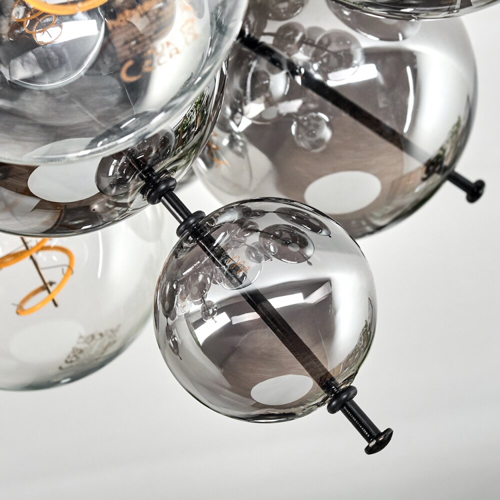 Milheiros ceiling light, globe light Smoke-coloured, 3-light sources