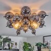 Milheiros ceiling light, globe light Smoke-coloured, 3-light sources