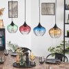 Cem hanging light, pendant light blue, yellow, green, clear, red, 4-light sources