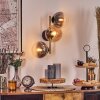 Gastor globe light, wall light gold, black, 3-light sources