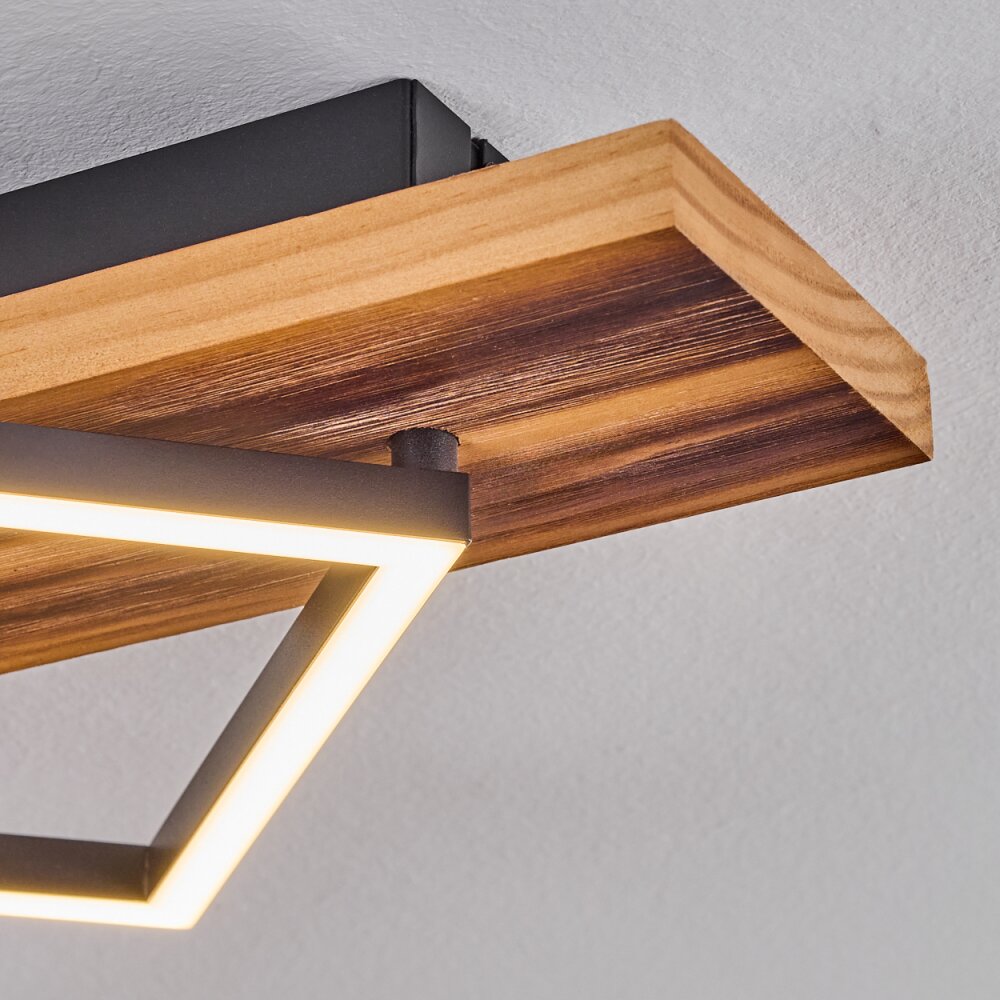 Pompu ceiling light LED Dark wood, black, 1-light source