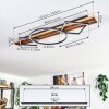 Pompu ceiling light LED Dark wood, black, 1-light source