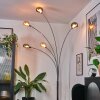 Nikkala floor lamp chrome, white, 5-light sources