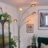 Nikkala floor lamp chrome, white, 5-light sources
