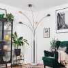 Nikkala floor lamp chrome, white, 5-light sources
