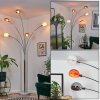 Nikkala floor lamp chrome, white, 5-light sources