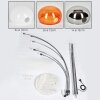 Nikkala floor lamp chrome, white, 5-light sources